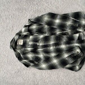 American Eagle Outfitters Black and White Plaid Button Down Shirt